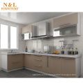 Hangzhou Furniture 2021 New Satin Finish Lacquer Kitchen Furniture Design with Island Almirah Kitchen Design